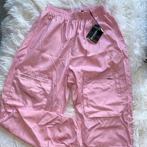 PRETTYLITTLETHING Pink Windbreaker Joggers